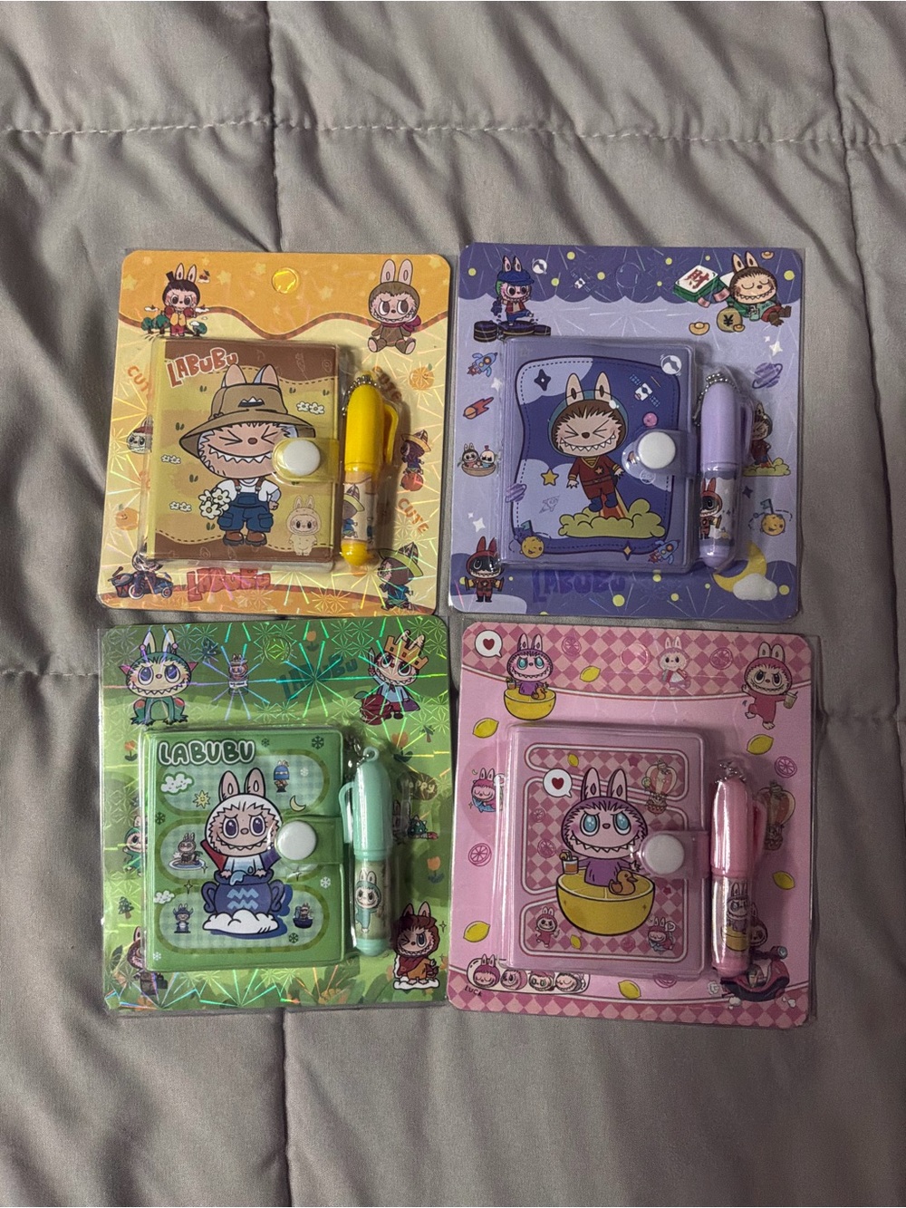 Labubu Mini Notebook & Pen Set — Bundle Lot of 4 - 8 pieces